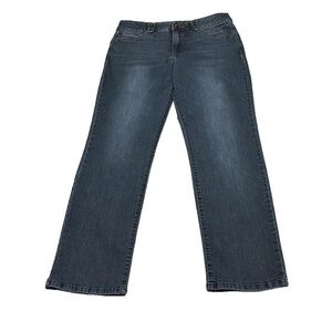 Democracy “Ab” solution Straight Leg Jean, Size 10, Blue Denim